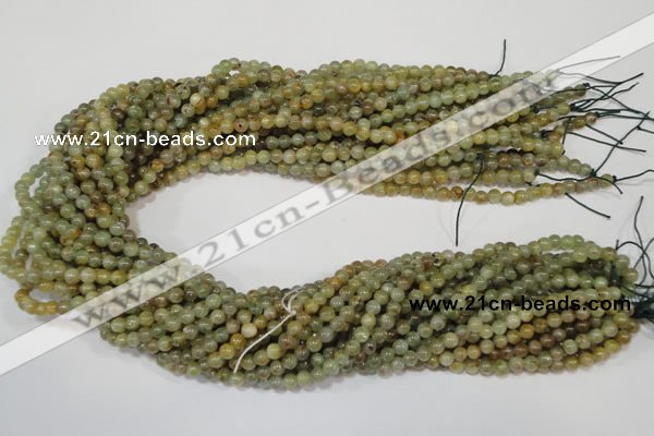 CGA201 15.5 inches 4mm round natural green garnet beads