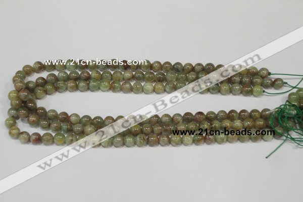 CGA203 15.5 inches 8mm round natural green garnet beads