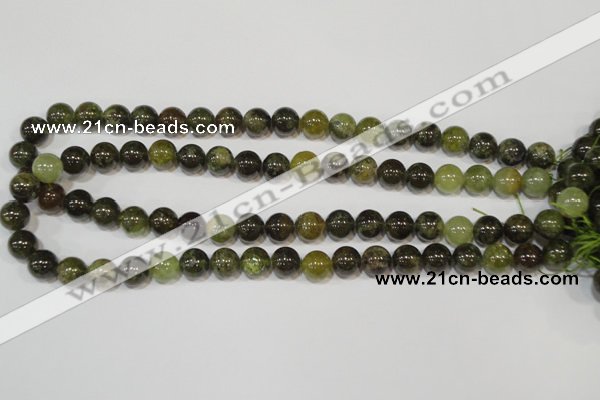 CGA204 15.5 inches 10mm round natural green garnet beads