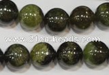 CGA205 15.5 inches 12mm round natural green garnet beads