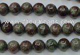 CGA302 15.5 inches 8mm round red green garnet gemstone beads