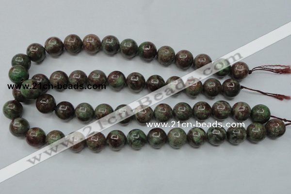 CGA303 15.5 inches 10mm round red green garnet gemstone beads