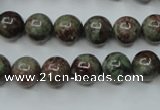 CGA304 15.5 inches 12mm round red green garnet gemstone beads