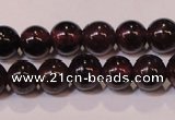 CGA351 14 inches 3mm round natural red garnet beads wholesale