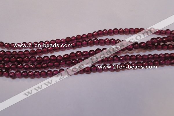 CGA355 15 inches 2mm round natural red garnet beads wholesale