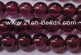 CGA356 15 inches 3mm round natural red garnet beads wholesale