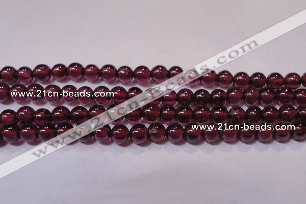 CGA356 15 inches 3mm round natural red garnet beads wholesale