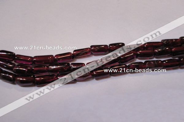 CGA367 15 inches 3*7mm tube natural red garnet beads wholesale