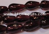 CGA368 15 inches 4*7mm teardrop natural red garnet beads wholesale