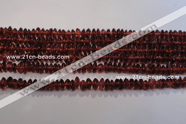 CGA380 15 inches 2*4mm rondelle natural red garnet beads wholesale