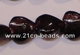 CGA393 15 inches 8*8mm heart natural red garnet beads wholesale