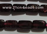 CGA403 15.5 inches 5*8mm rectangle natural red garnet beads wholesale