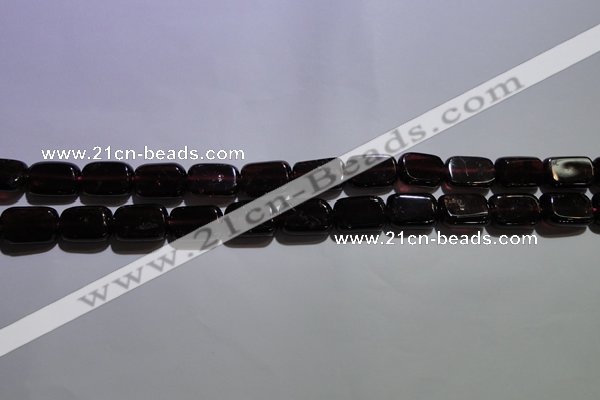 CGA405 15.5 inches 8*12mm rectangle natural red garnet beads wholesale