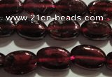 CGA407 15.5 inches 5*7mm oval natural red garnet beads wholesale