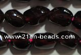 CGA416 15.5 inches 5*6mm nuggets natural red garnet beads wholesale