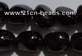 CGA418 15.5 inches 7*9mm nuggets natural red garnet beads wholesale