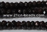 CGA458 15.5 inches 4*6mm faceted rondelle natural red garnet beads