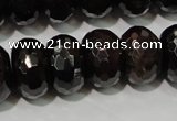 CGA461 15.5 inches 8*12mm faceted rondelle natural red garnet beads