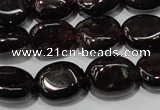 CGA469 15.5 inches 8*10mm oval natural red garnet beads