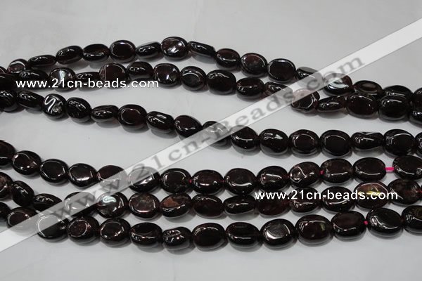 CGA469 15.5 inches 8*10mm oval natural red garnet beads