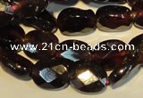 CGA479 15.5 inches 6*8mm faceted oval natural red garnet beads