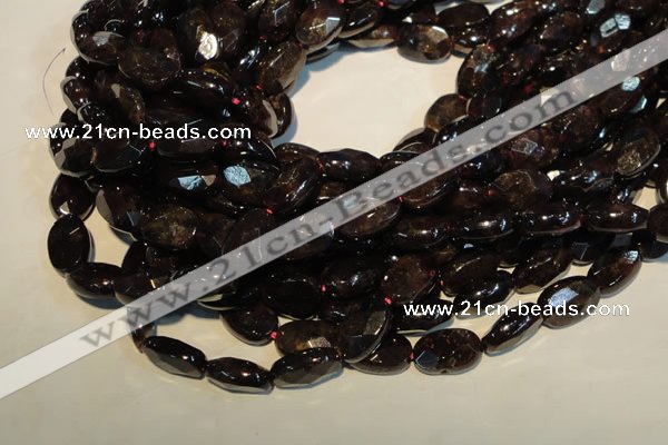 CGA481 15.5 inches 8*12mm faceted oval natural red garnet beads