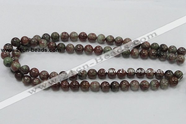 CGA50 15.5 inches 10mm round red green garnet gemstone beads