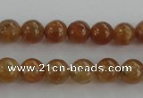 CGA501 15.5 inches 4mm round A grade yellow red garnet beads