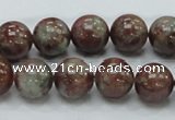 CGA51 15.5 inches 12mm round red green garnet gemstone beads