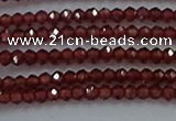 CGA515 15.5 inches 2*2.5mm faceted rondelle red garnet beads