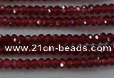 CGA516 15.5 inches 1.5*2.5mm faceted rondelle red garnet beads