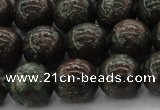 CGA553 15.5 inches 10mm round red green garnet gemstone beads