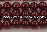 CGA608 15.5 inches 7mm AA grade round natural orange garnet beads