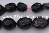 CGA658 15.5 inches 8*10mm - 15*18mm faceted nuggets red garnet beads