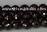 CGA662 15.5 inches 6mm faceted round red garnet beads wholesale