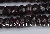 CGA678 15.5 inches 4*7mm faceted rondelle red garnet beads