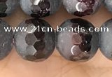 CGA690 15.5 inches 8mm faceted round red garnet beads