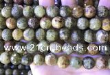 CGA708 15.5 inches 12mm faceted round green garnet beads