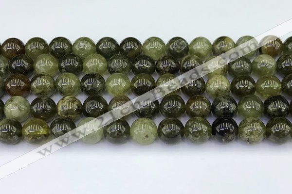 CGA713 15.5 inches 10mm round natural green garnet gemstone beads