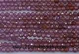 CGA857 15 inches 2mm faceted round red garnet beads