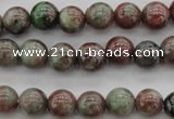 CGA87 15.5 inches 6mm round red green garnet gemstone beads