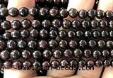 CGA873 15 inches 8mm round red garnet beads wholesale