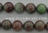 CGA88 15.5 inches 8mm round red green garnet gemstone beads