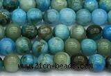 CGA925 15 inches 4mm round blue angel skin beads