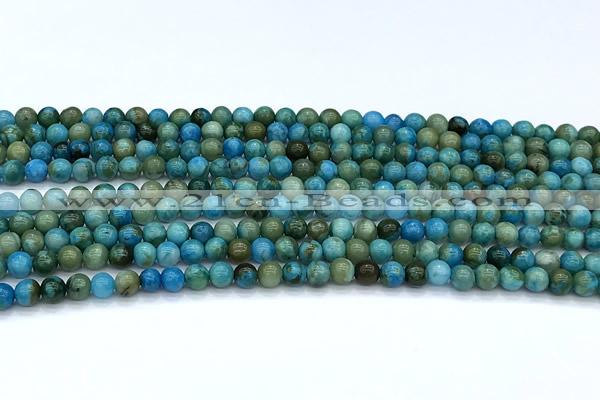 CGA925 15 inches 4mm round blue angel skin beads