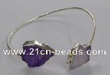 CGB1009 15*20mm - 18*25mm arrowhead druzy agate bangles wholesale