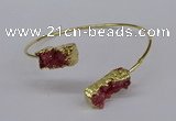 CGB1033 8*18mm - 10*20mm freeform druzy agate bangles