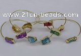 CGB1038 8*18mm - 10*20mm freeform druzy agate bangles