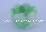 CGB150 8 inches fashion dyed white jade gemstone stretchy bracelet