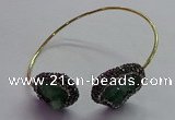 CGB1505 18*25mm - 20*28mm freeform druzy agate bangles wholesale